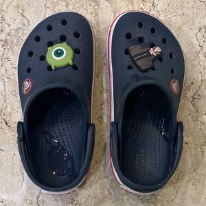 CROCS Kids Navy Sandals with Fun Charms